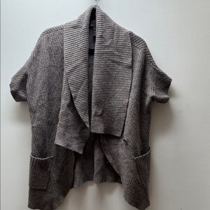 BCBGMaxAzria Taupe Open-Front Cardigan